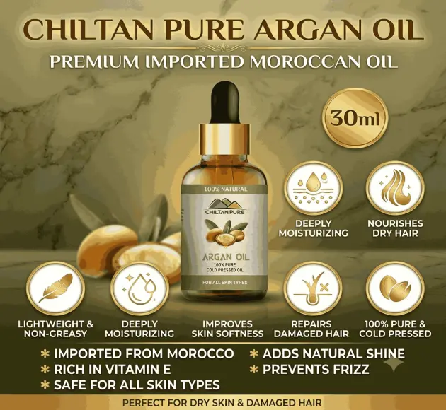 Argan Oil, 30ml - Chiltan Pure In Pakistan