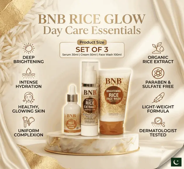 BNB Rice Glow Day Care Essentials – Brighten | Pakistan