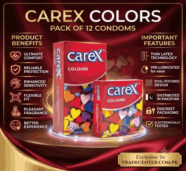 Carex Colors Pack of 12 Condoms In Pakistan