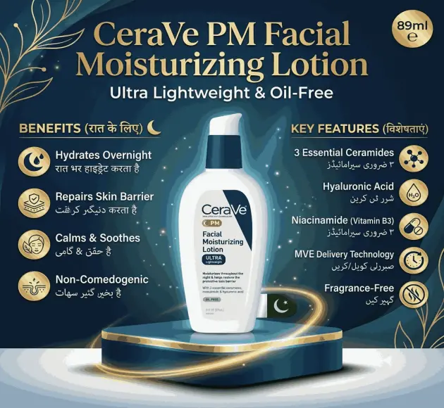 Cerave Pm Facial Moisturizing Lotion In Pakistan