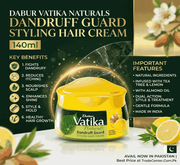 Dabur Vatika Naturals Dandruff Guard Style Hair Cream In Pakistan