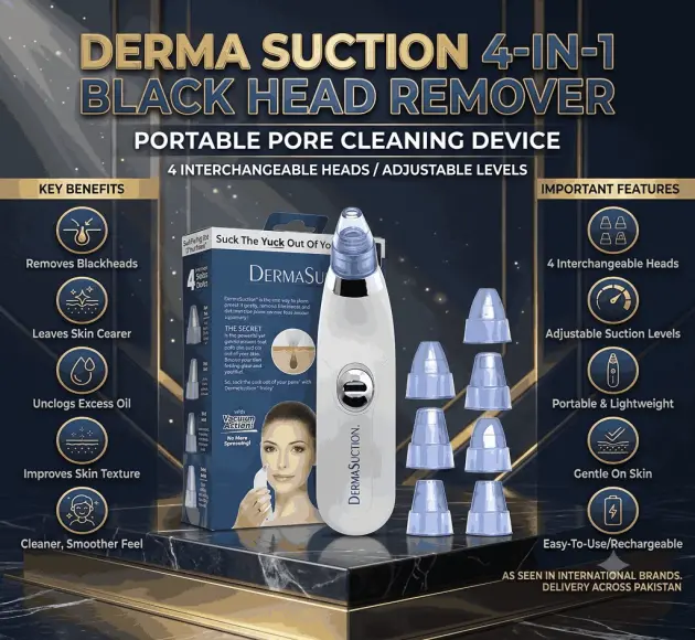 Derma Suction 4-in-1 Black Head Remover Machine in Pakistan