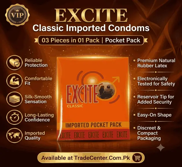 Excite Classic Imported Condoms - 03 Pieces in 01 Pack In Pakistan