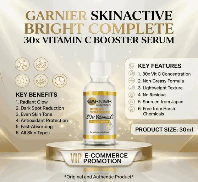Garnier Skin Active Bright Complete Vitamin C Booster Serum In Pakistan