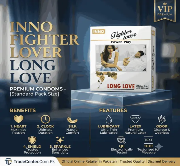 Inno Fighter Lover Natural Male Latex Condoms In Pakistan