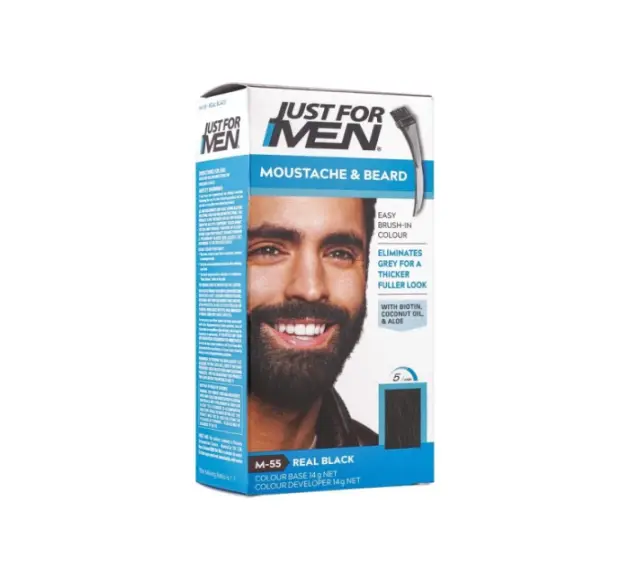 Just For Men Moustache & Beard Colour, M-55 Real Black in Pakistan