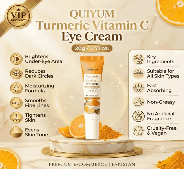 Quiyum Turmeric Vitamin C Eye Cream In Pakistan