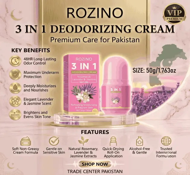 Rozino 3 In 1 Deodorizing Cream In Pakistan