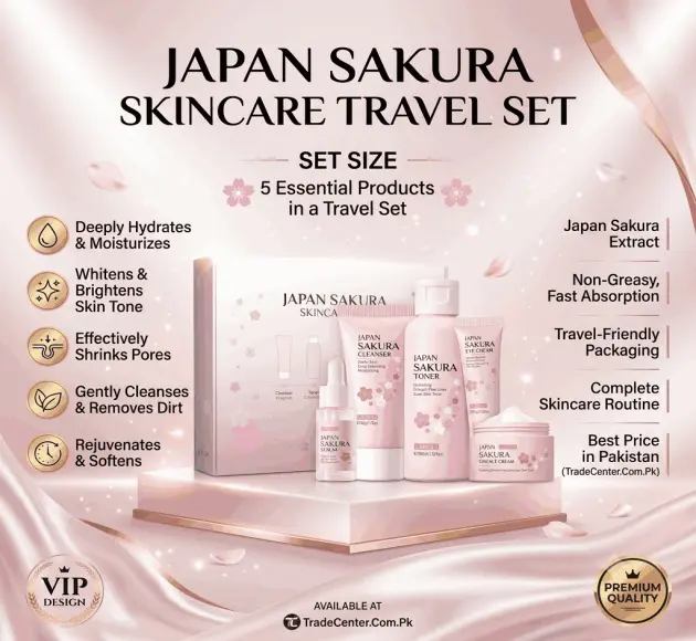 Sakura Cleanser Skin Care Travel Set In Pakistan