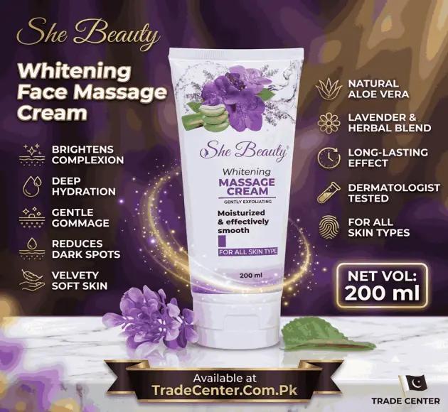 She Beauty Whitening Face Massage Cream In Pakistan