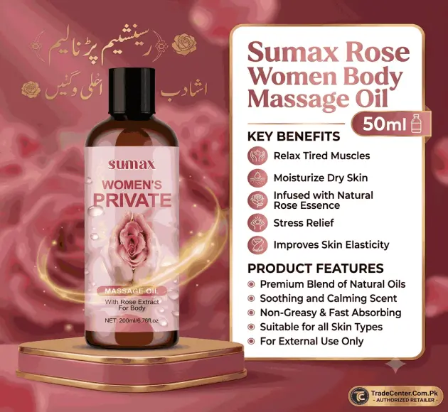 Sumax Rose Women Body Massage Oil In Pakistan